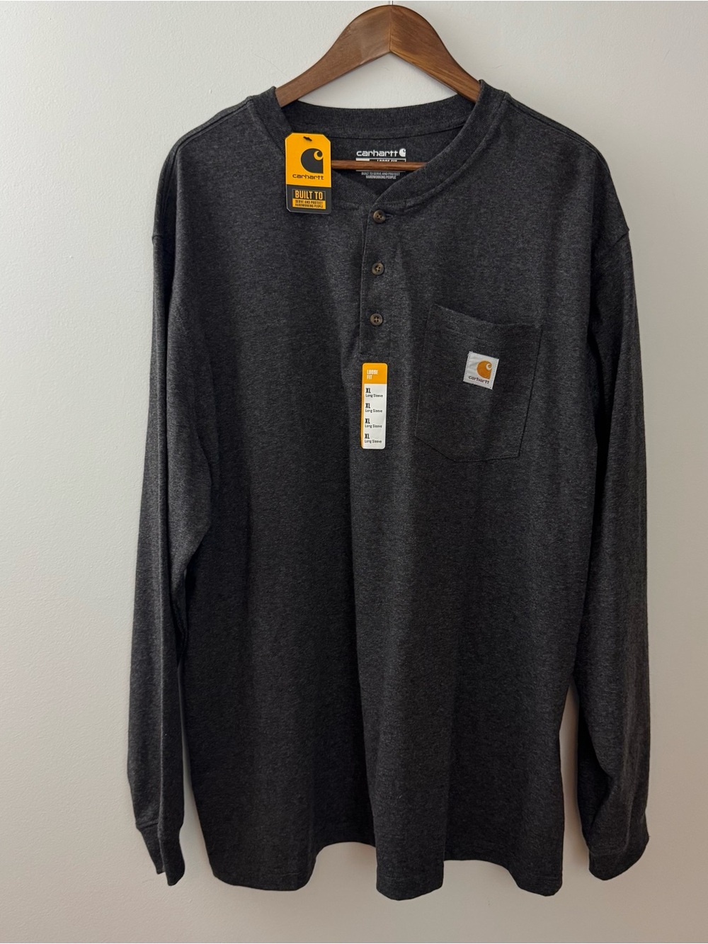 Carhartt Loose Fit Charcoal Gray Long-Sleeve Size XL NWT!!